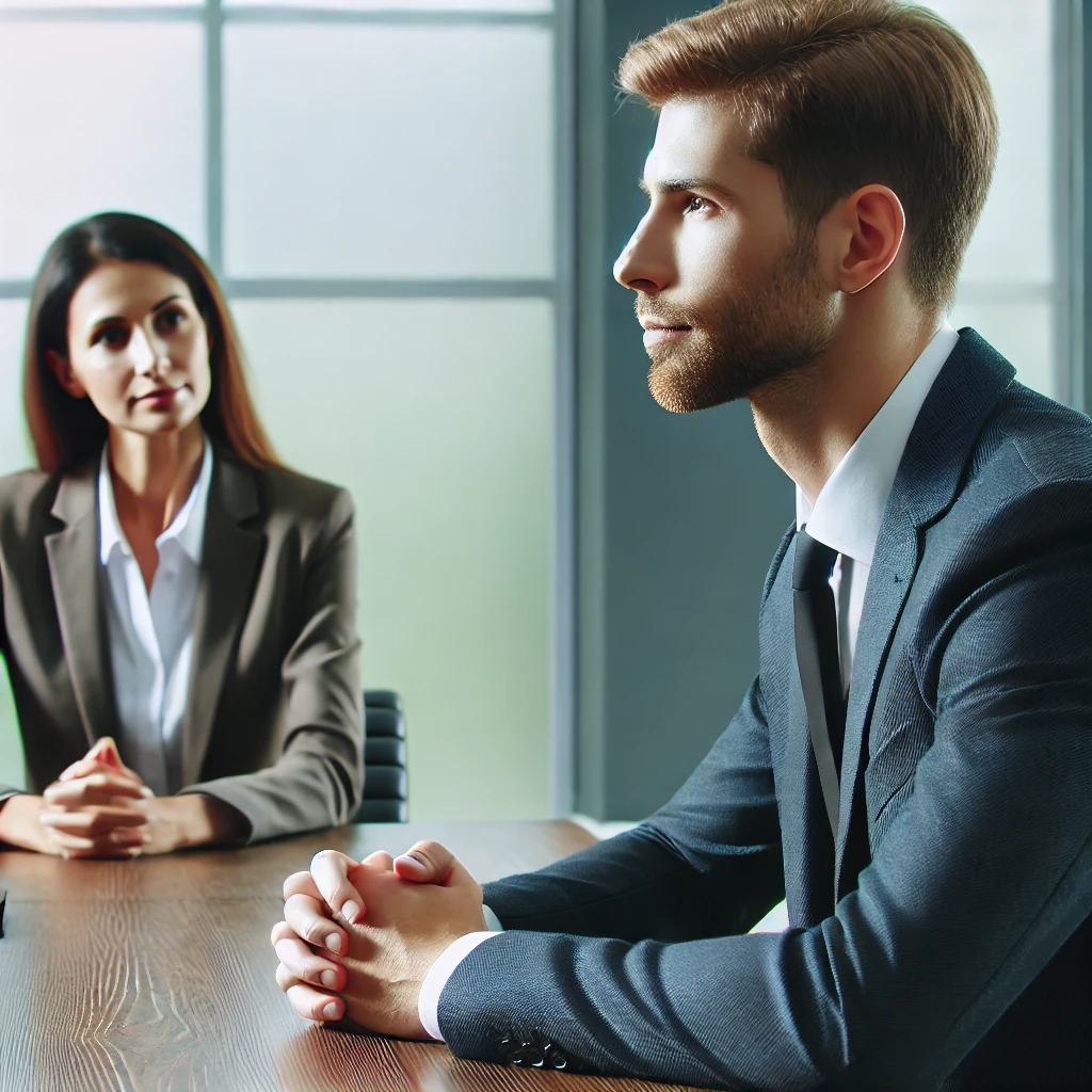 Formidabile Comunicazione Persuasiva: 10 Passi Guida Completa DALL·E 2024 09 24 00.30.56 A Business Professional Calmly Addressing A Conflict With A Colleague In A Meeting Room Maintaining A Composed And Diplomatic Posture. The Scene Show